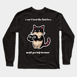 Cat Gaming Long Sleeve T-Shirt